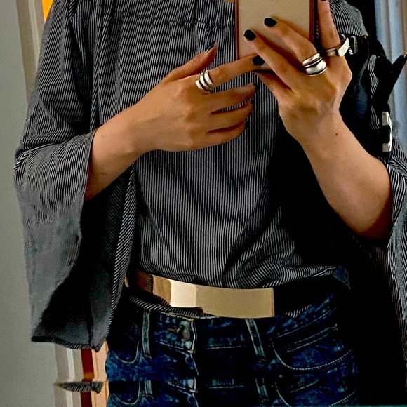 H&M Waist Belt w/ Rectangular Metal Front Plate - Picture 1 of 6